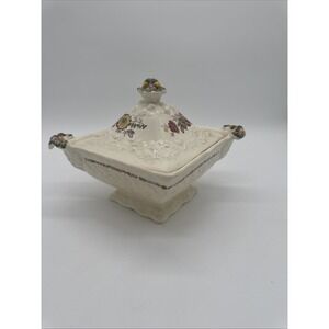 Mason's Ironware "Friarswood" Bowl With Lid Square 7.5" X 7.5" X 7.5"